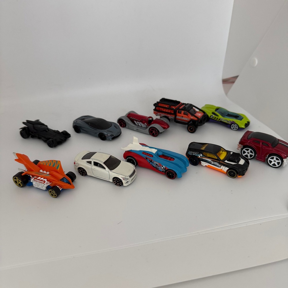Hot Wheels Matchbox Diecast Car Lot 10pc McLaren Mercedes Batmobile Sharkruiser